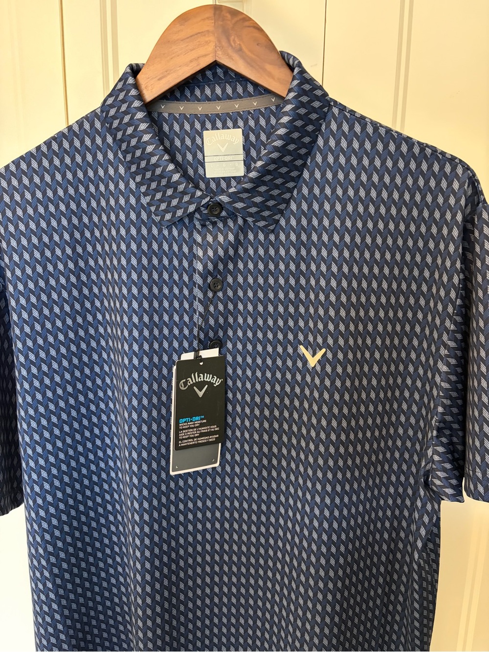 Callaway Blue Patterned Men’s Golf Polo